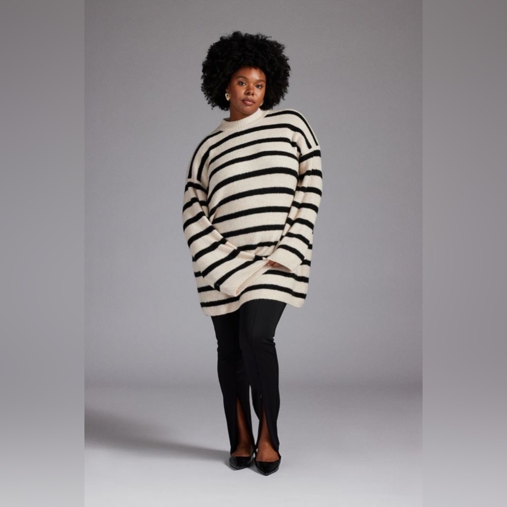 Black and white stripe H&M dress. NWT. XL
